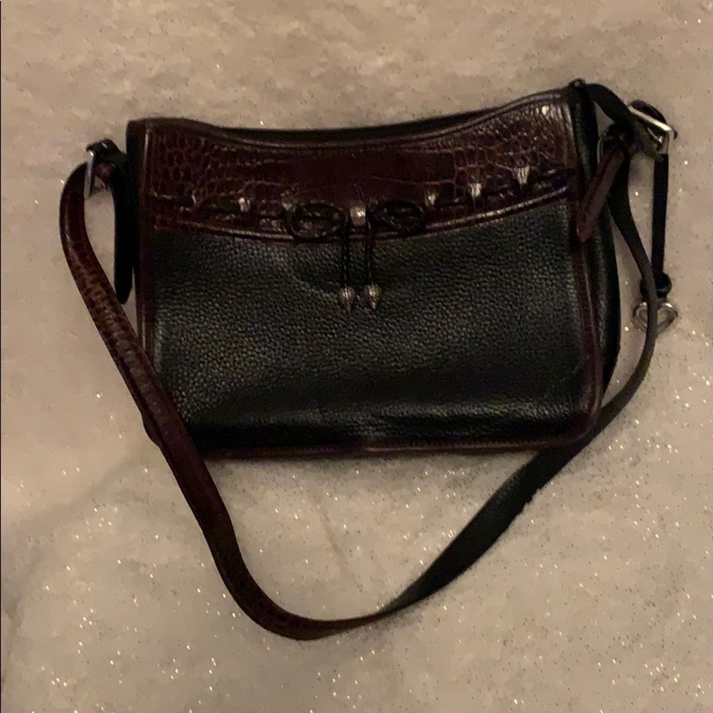 Brighton Croc Embossed Leather Bag